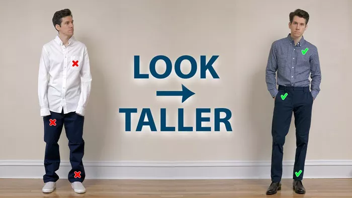 what to wear to look taller man