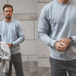 what to wear with gray sweater men